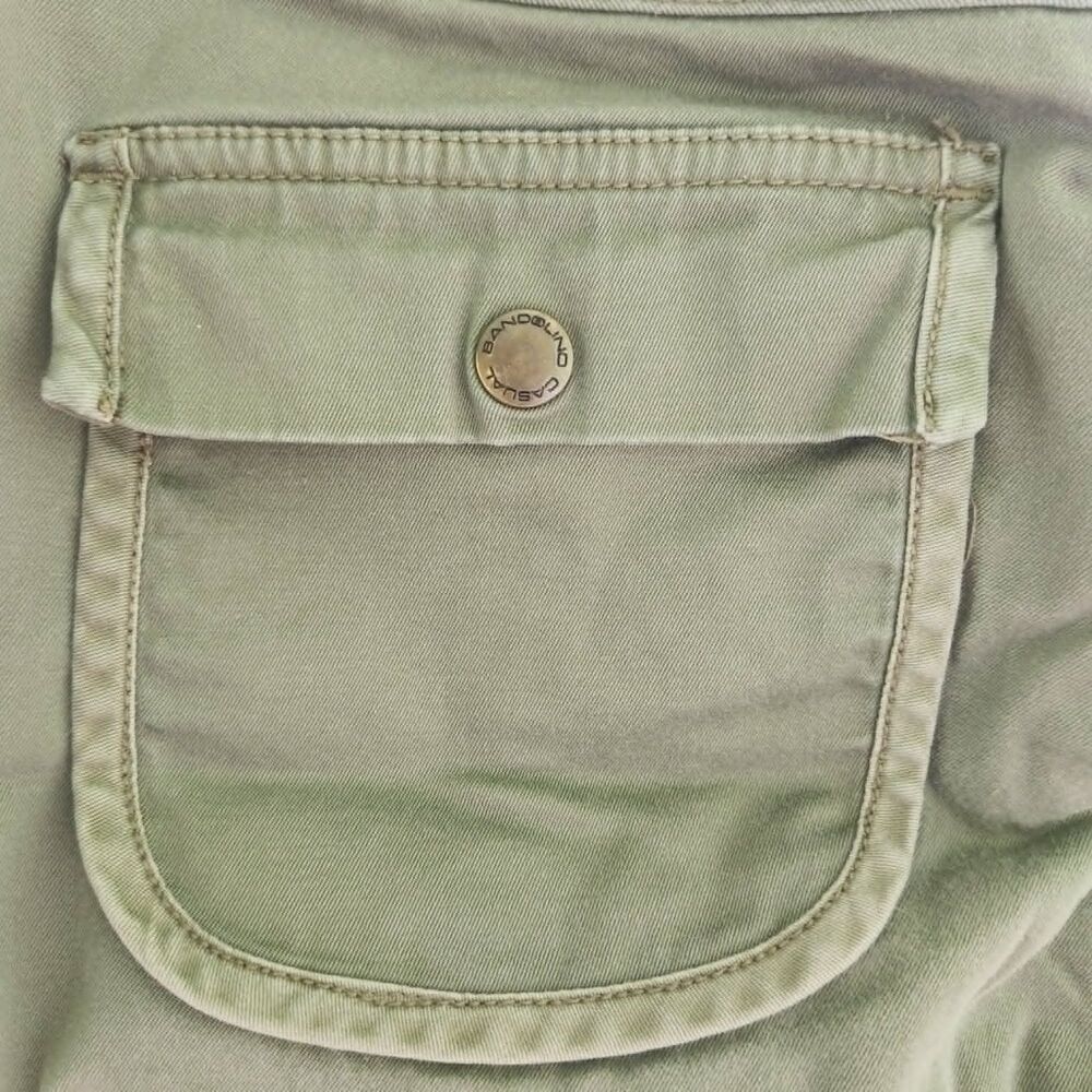 Vintage Bandolino Khaki Cropped Walkers, Hikers, Bikers, Stretch Sz 10 - Picture 3 of 12